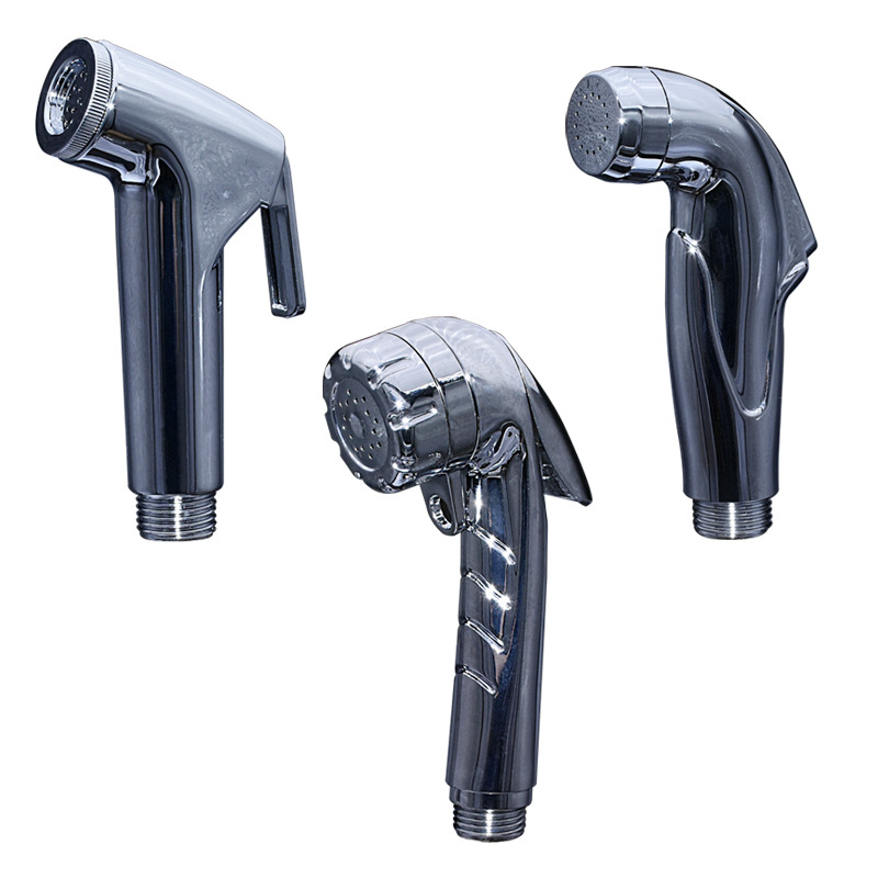 ABS ηλεκτροχρωμιωμένο πιστόλι ψεκασμού για τουαλέτα, φορητός χειροκίνητος μπιντέ, ψεκασμός βροχής, μοντέλο FXQ-001, σπειροειδής εγκατάσταση, έγχυση χύτευσης