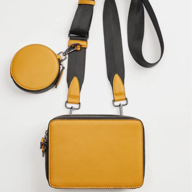 Muška PU crossbody torba, unisex stil, ultralagana, otporna na habanje, odjeljak za suho i mokro