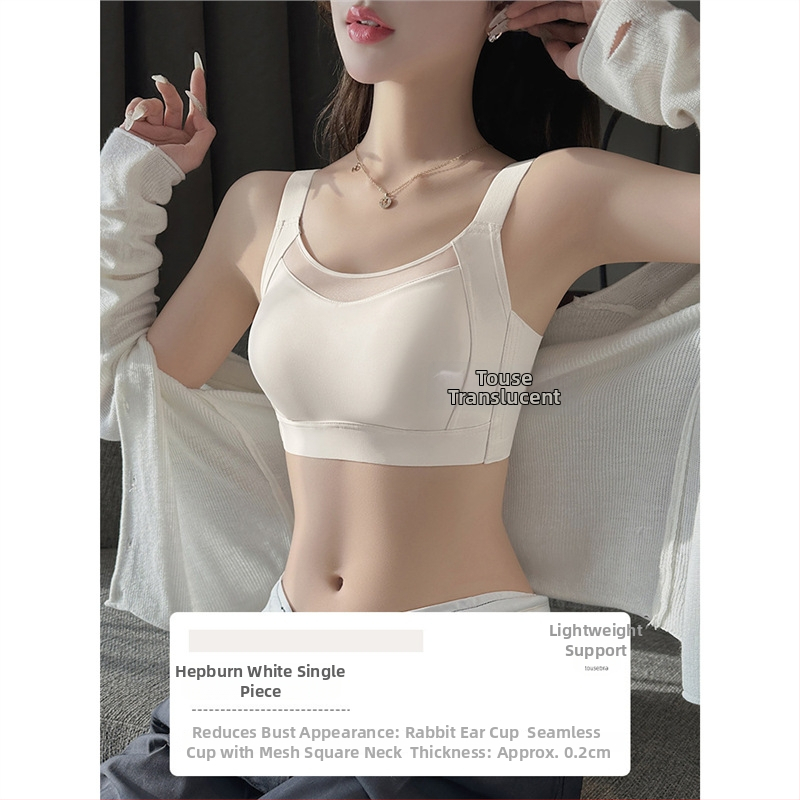 Bezšvová podprsenka s plnými košíčkami – ultra tenká nylon, tenké tvarované košíčky, bez kostíc, pevné dvojité ramienka, proti poklesu poprsia