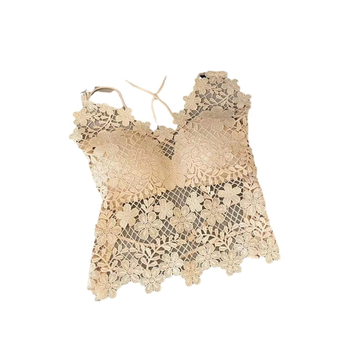 Csipkés váll nélküli melltartó, poliészter, 3/4-es kosár, kupa forma: felül vékony / alul vastag