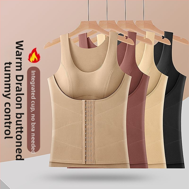 Dámska teplá vesta s obojstranným flecom, vstavané výstuže na prsiach, cez hlavu, telo tvarujúca, 80–90% polyester