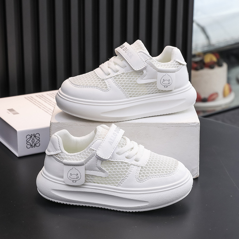 Dječje tenisice s prozračnim mrežastim gornjim dijelom, lagane, protivklizna ravna potplat, Velcro kopčanje, unisex.