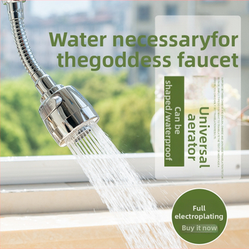 DX001 Predlžovač kuchynskej batérie s hlavou proti striekaniu, nerezová oceľ, elektroplating, jednorukové ovládanie, aerátor vody