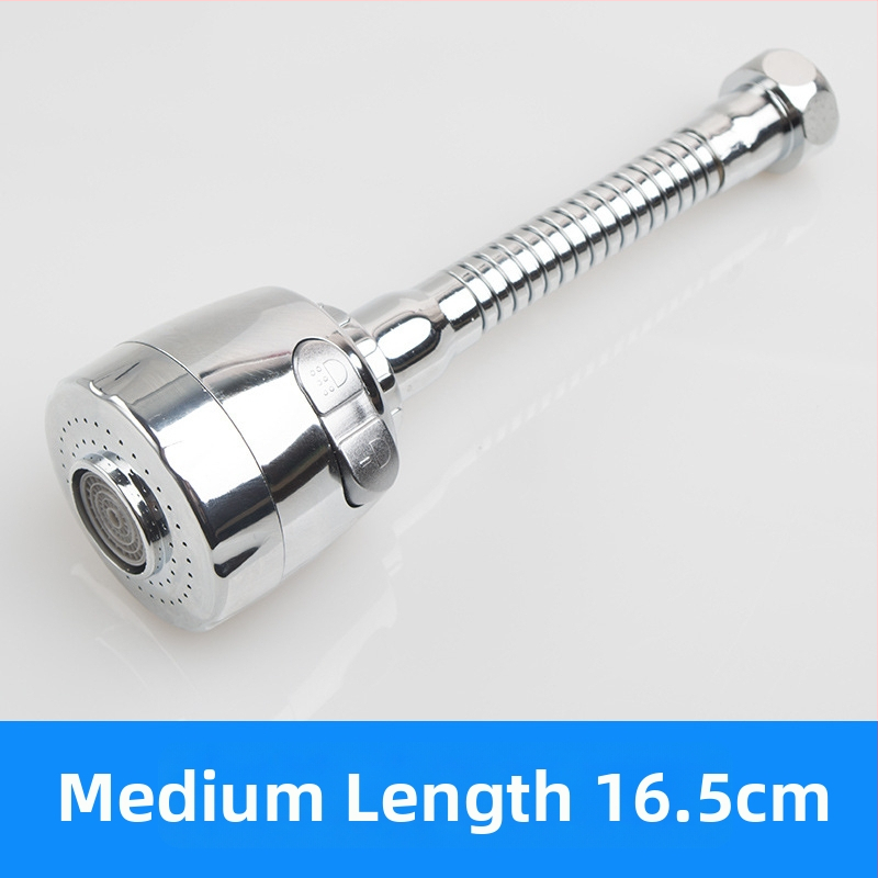 DX001 Predlžovač kuchynskej batérie s hlavou proti striekaniu, nerezová oceľ, elektroplating, jednorukové ovládanie, aerátor vody