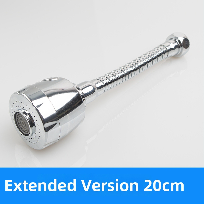 DX001 Predlžovač kuchynskej batérie s hlavou proti striekaniu, nerezová oceľ, elektroplating, jednorukové ovládanie, aerátor vody