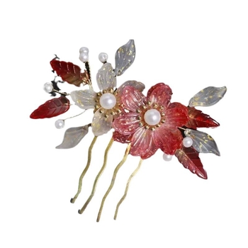 Гребен за коса Liuli с флорална украса, китайски стил, код 0370, есен 2024