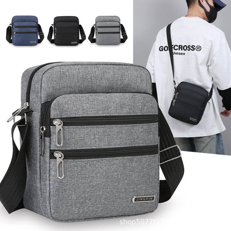 Muška crossbody torba, Oxford tkanina, proširiva, casual putnički stil