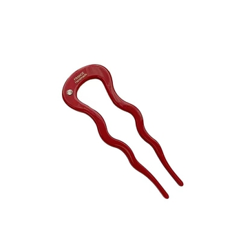 Аксесоар за коса: У‑образена вълниста щипка за коса с диамантен акцент | материал ацетична киселина | ретро дамски стил