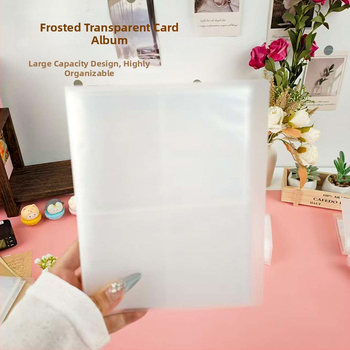 Átlátszó postai képeslap-tároló és információs füzet tárolótáskával