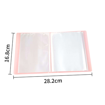 Átlátszó postai képeslap-tároló és információs füzet tárolótáskával