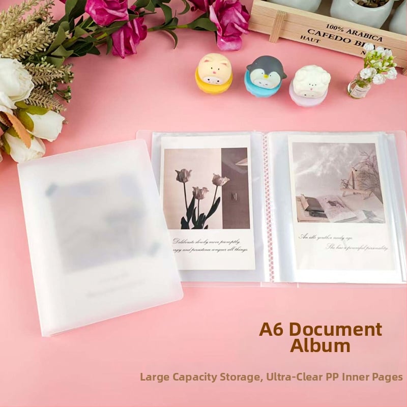 Διαφανές βιβλίο αποθήκευσης καρτών ποστάλ και ενημερωτικό βιβλίδιο με θήκη αποθήκευσης