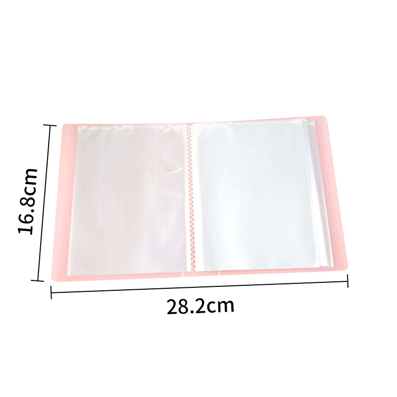 Átlátszó postai képeslap-tároló és információs füzet tárolótáskával