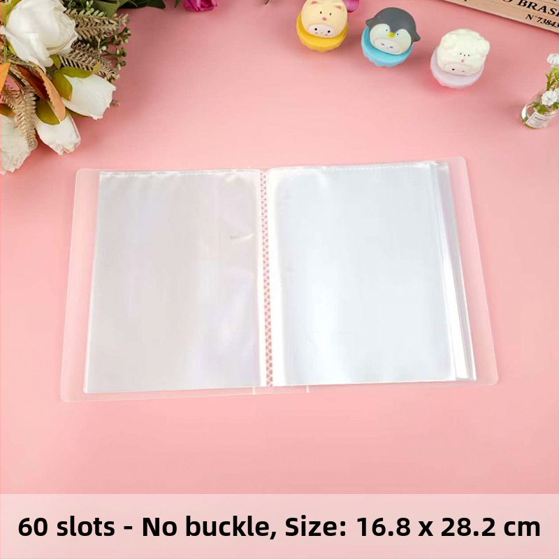 Átlátszó postai képeslap-tároló és információs füzet tárolótáskával