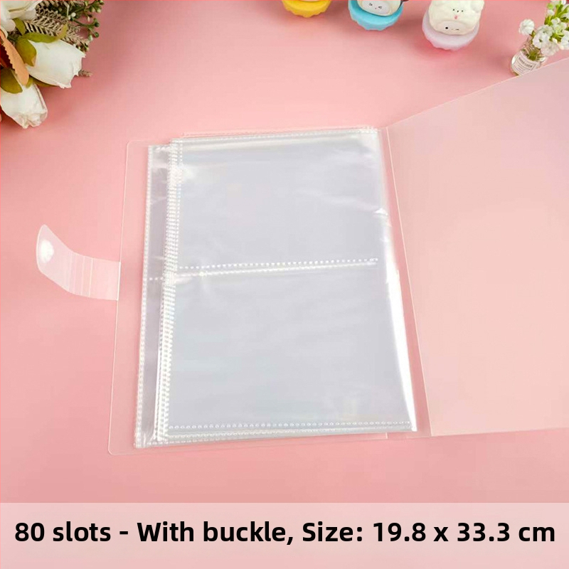 Átlátszó postai képeslap-tároló és információs füzet tárolótáskával