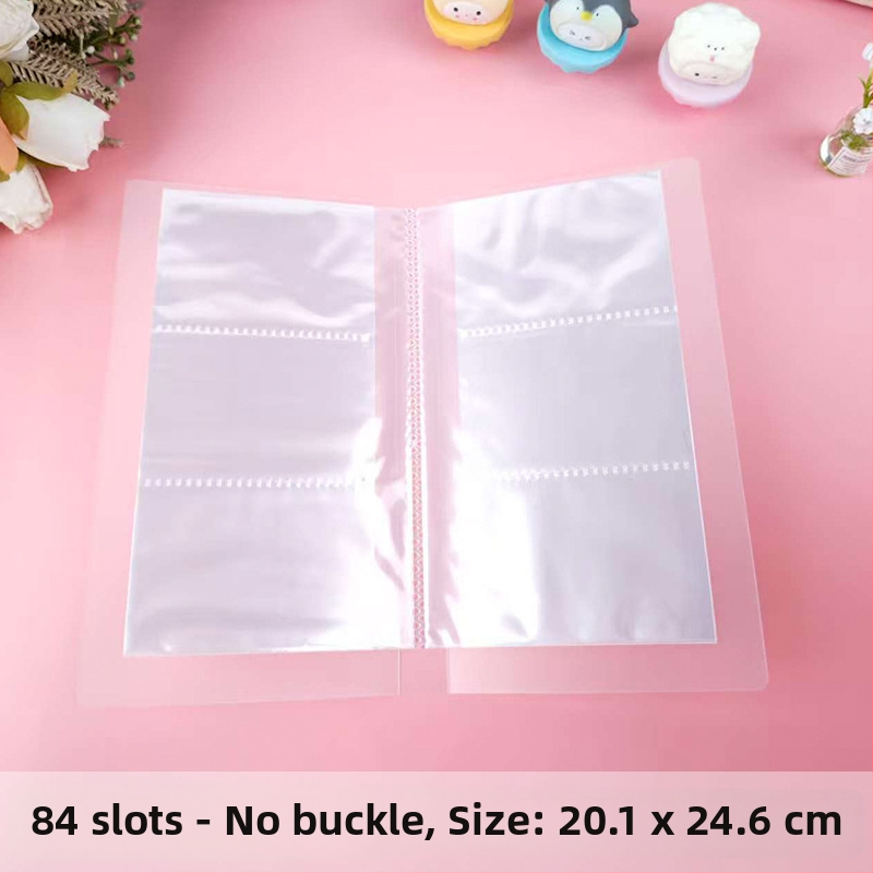 Átlátszó postai képeslap-tároló és információs füzet tárolótáskával