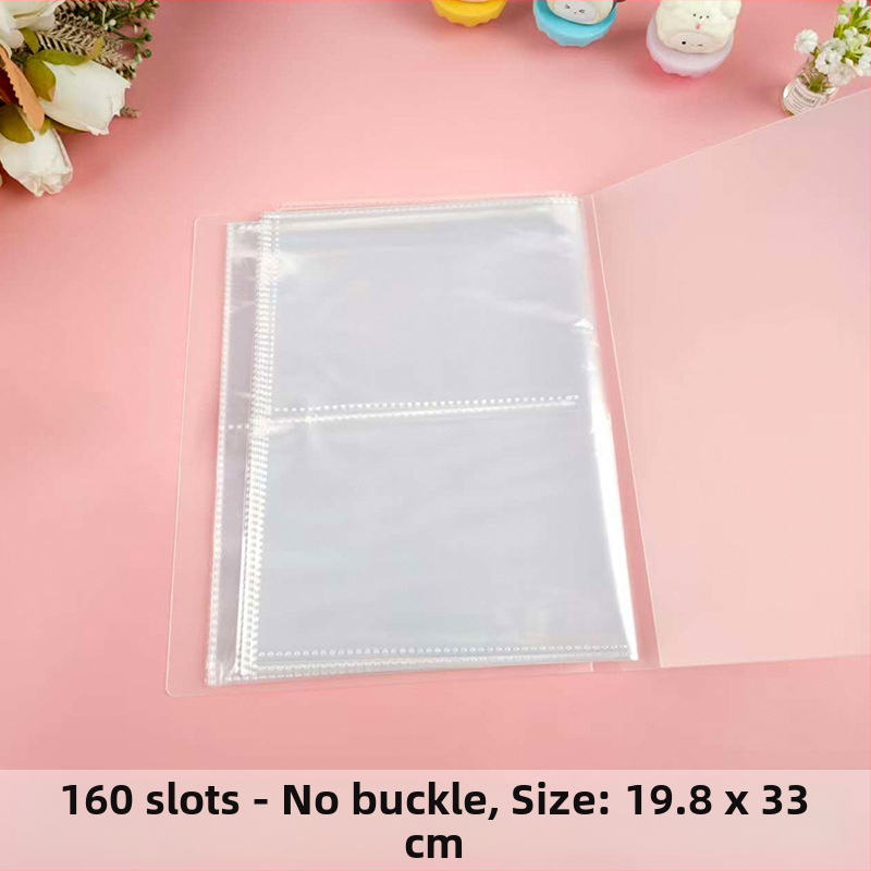 Átlátszó postai képeslap-tároló és információs füzet tárolótáskával