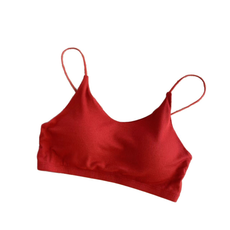 Pamučni tube top s ugrađenom jastučićem za dojke, bez leđa, 3/4 košarice, srednje oblikovan