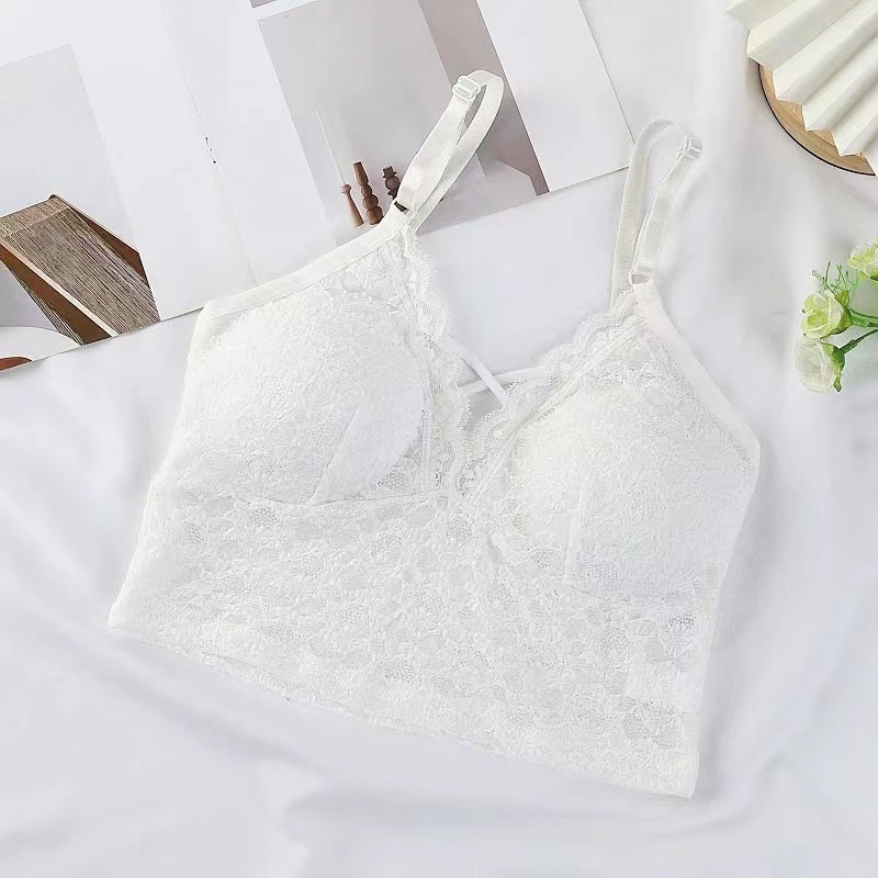 Bezremenski čipkasti bustier bez leđa, oblikovane 3/4 šalice s uklonjivim jastučićima, spandeks 80-90%