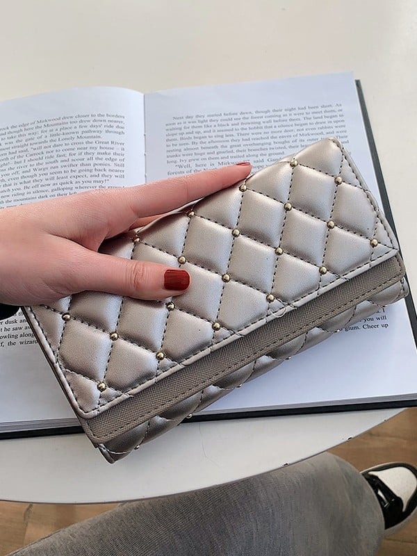 Дълъг дамски портфейл от PU кожа, елегантен и универсален; стил: зряла жена; подплата: полиестер; година и сезон на пускане: лято 2025; функция: много лек