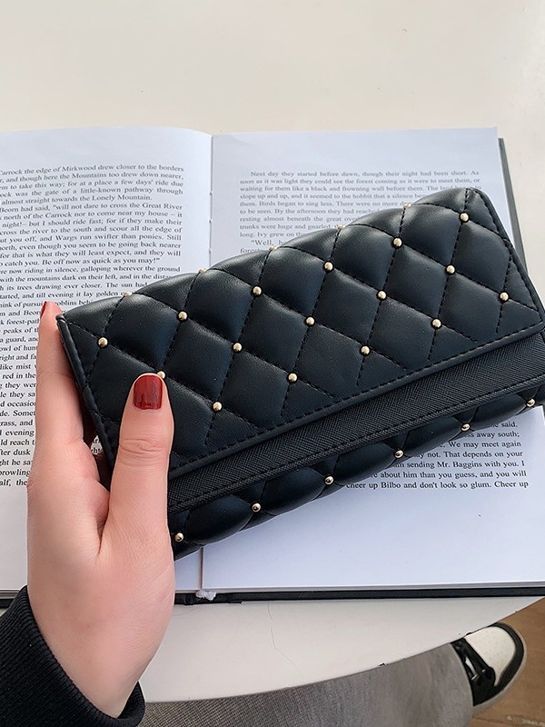 Дълъг дамски портфейл от PU кожа, елегантен и универсален; стил: зряла жена; подплата: полиестер; година и сезон на пускане: лято 2025; функция: много лек