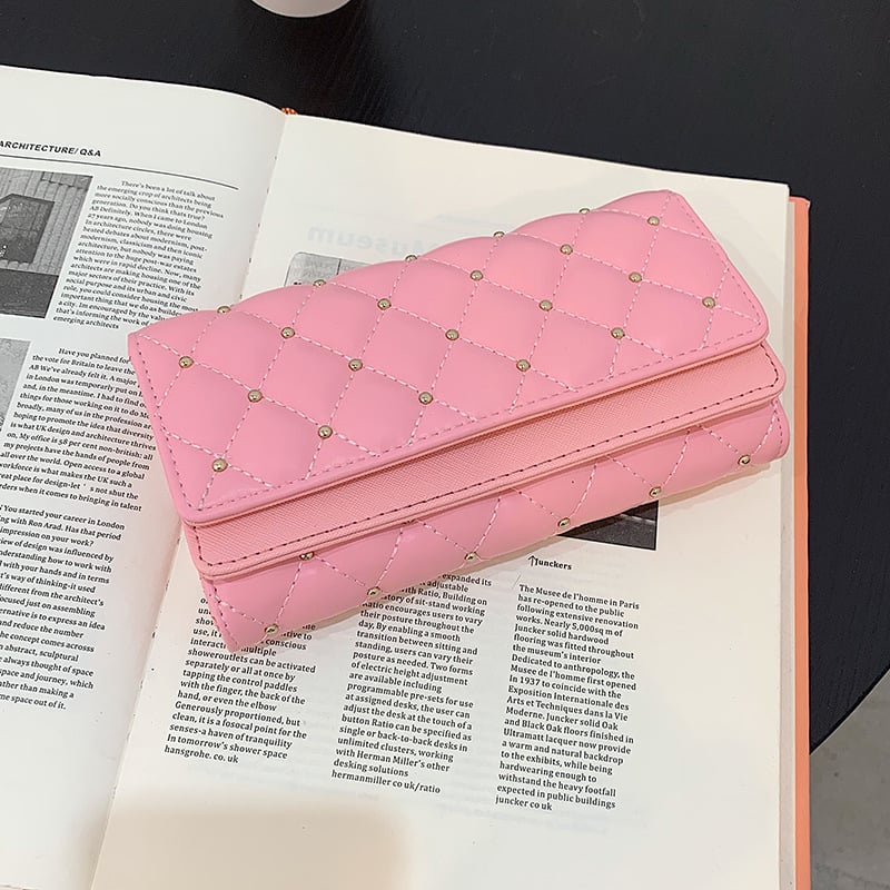 Дълъг дамски портфейл от PU кожа, елегантен и универсален; стил: зряла жена; подплата: полиестер; година и сезон на пускане: лято 2025; функция: много лек