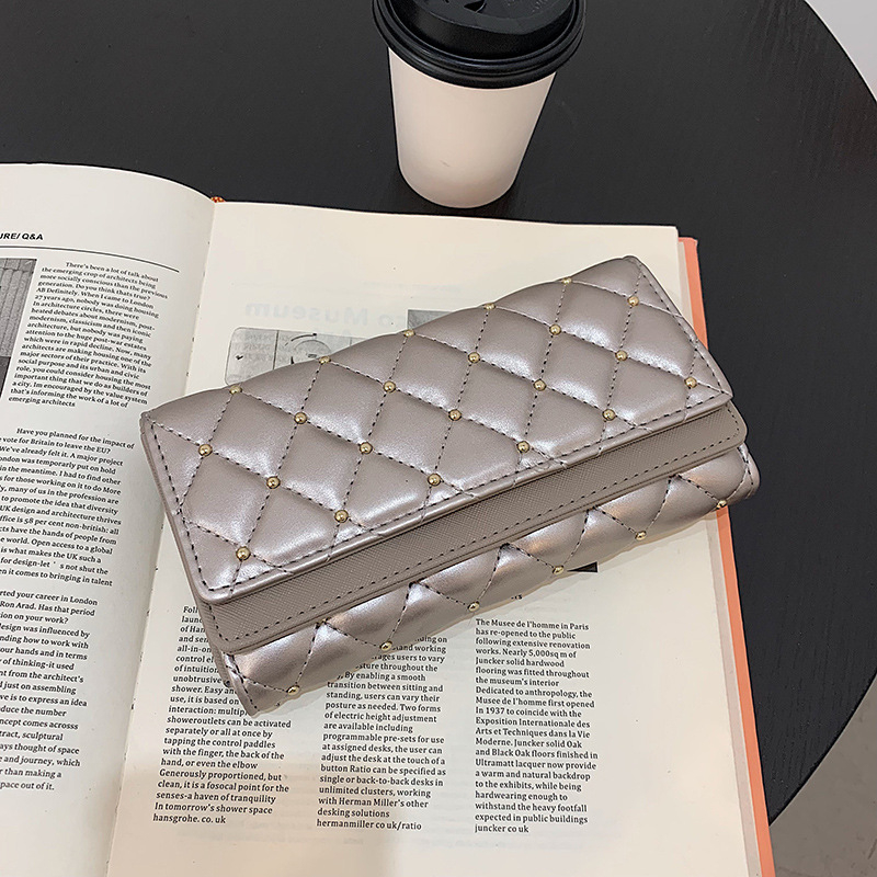 Дълъг дамски портфейл от PU кожа, елегантен и универсален; стил: зряла жена; подплата: полиестер; година и сезон на пускане: лято 2025; функция: много лек