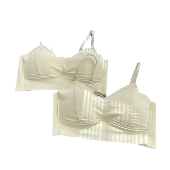 Kamisola Ice Silk s U-oblikom leđa, bežične, fiksne trokutične čašice, srednji oblik čašice, najlon tkanina