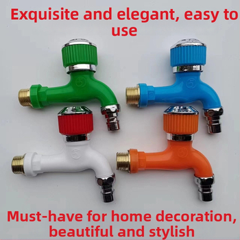 Vonkajšia anti‑mrazu bat s kruhovou rukoväťou pre práčku, mrazuvzdorná, hrubý dizajn, 4-bodový vstup/výstup, axiálny valcový jadrový ventil