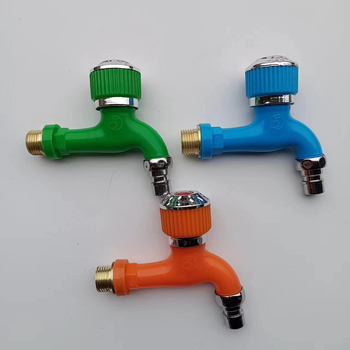 Vonkajšia anti‑mrazu bat s kruhovou rukoväťou pre práčku, mrazuvzdorná, hrubý dizajn, 4-bodový vstup/výstup, axiálny valcový jadrový ventil