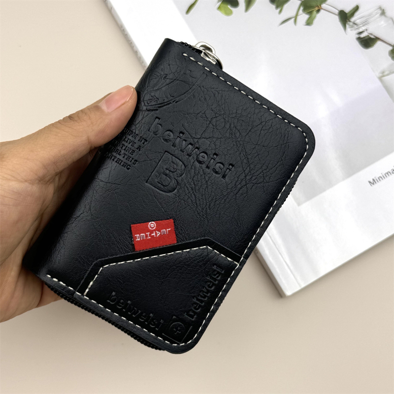 PU bőr akordeon kártyatartó – nagy kapacitás, több kártyahely, uniszex, betűs minta