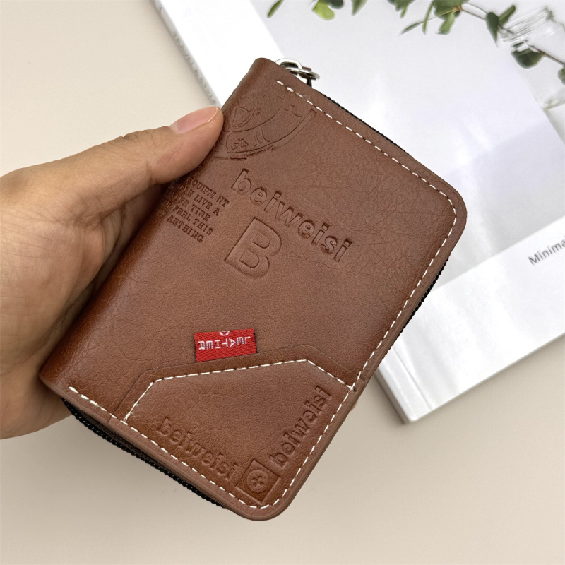 PU bőr akordeon kártyatartó – nagy kapacitás, több kártyahely, uniszex, betűs minta