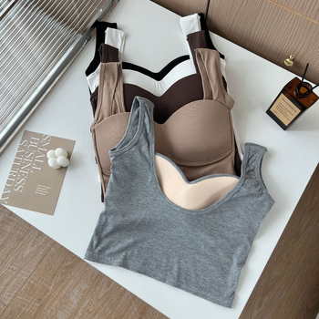 Ženski camisole, puna šalica, srednji oblik košarice, 70–80% pamuk, duljina struka