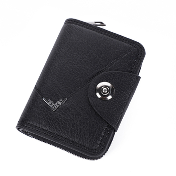 Akkordeon-stílusú kártyatartó pénztárca — nagy kapacitású, több kártyahely; uniszex; üzleti utazás stílus; Anyag: PU; Belső anyag: poliészter