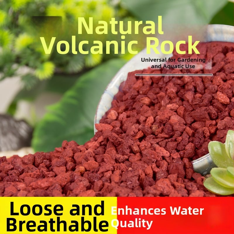 Substrat din piatră vulcanică pentru acvariu și peisagistică – granule de piatră pentru amestecul de sol și filtrare