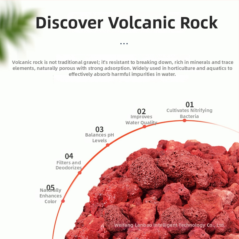 Substrat din piatră vulcanică pentru acvariu și peisagistică – granule de piatră pentru amestecul de sol și filtrare