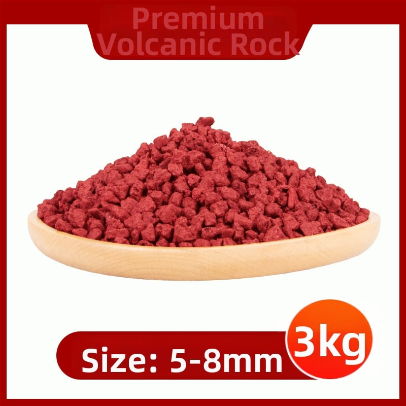 Substrat din piatră vulcanică pentru acvariu și peisagistică – granule de piatră pentru amestecul de sol și filtrare