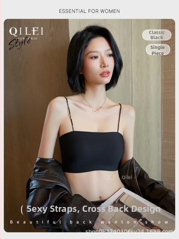 Tube-top podprsenka s tenkými tvarovanými košíčkami, plný košíček, bez kovových obrúčok, pevné dvojité ramienka, nylonová látka