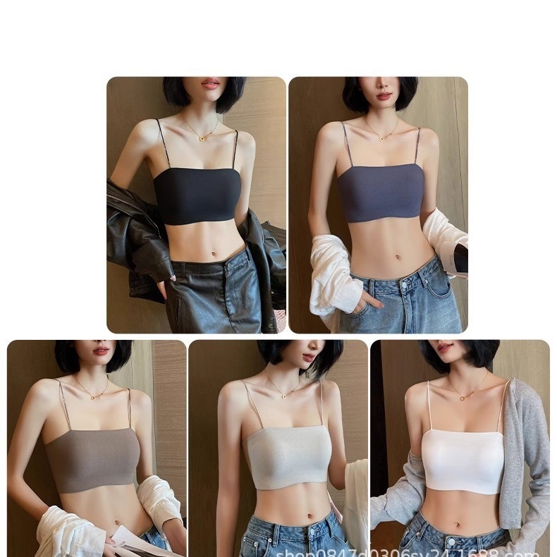 Tube-top podprsenka s tenkými tvarovanými košíčkami, plný košíček, bez kovových obrúčok, pevné dvojité ramienka, nylonová látka