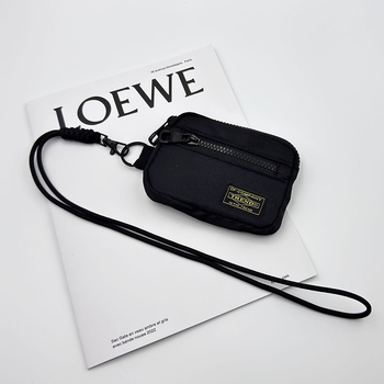 Mini novčanik za kovanice i kartice s naramenicom – najlon, uzorak slovo, Unisex, Princess diana leather goods, gradski minimalistički stil, organizator slušalica i ključeva