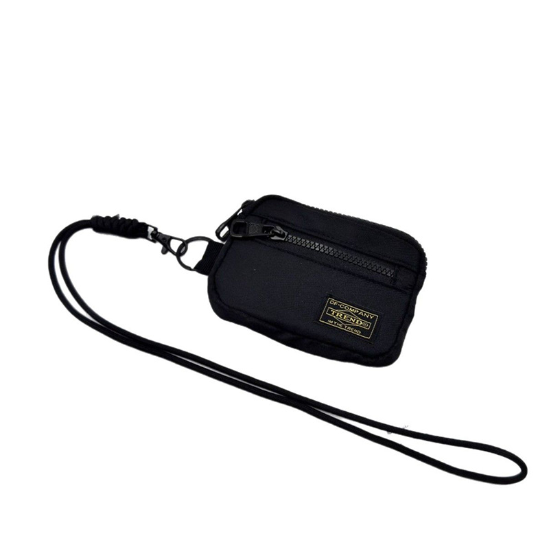 Mini novčanik za kovanice i kartice s naramenicom – najlon, uzorak slovo, Unisex, Princess diana leather goods, gradski minimalistički stil, organizator slušalica i ključeva