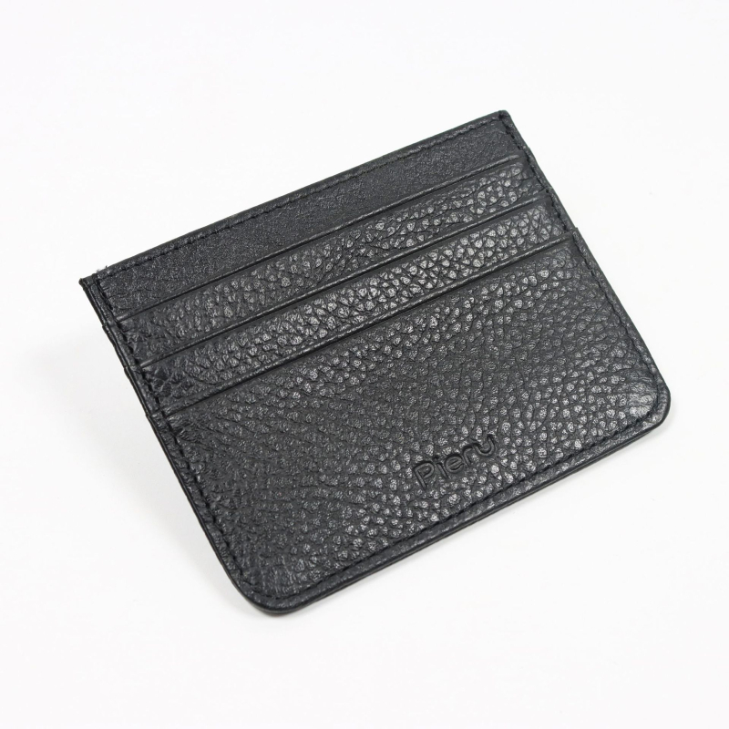 Ultra vékony bőr kártyatartó lychee mintával, egy darabból álló aprópénztárca, városi minimalist stílus, minden nem számára