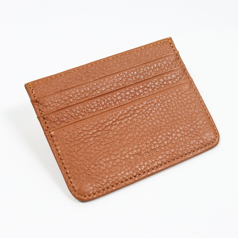 Ultra vékony bőr kártyatartó lychee mintával, egy darabból álló aprópénztárca, városi minimalist stílus, minden nem számára