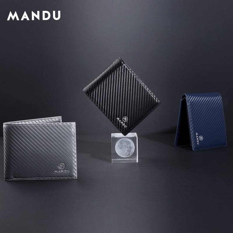 Portofel bărbați din PU, antifurt, capacitate mare, design cu două pliuri, suport pentru carduri și monede