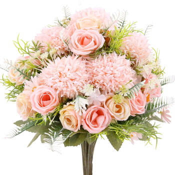 Bukete svilenih cvjetova Rose Pistil — vrsta: Rose, materijal: svilen cvjetovi, namjena: vjenčanja, vanjska dekoracija, rekviziti za fotografiranje