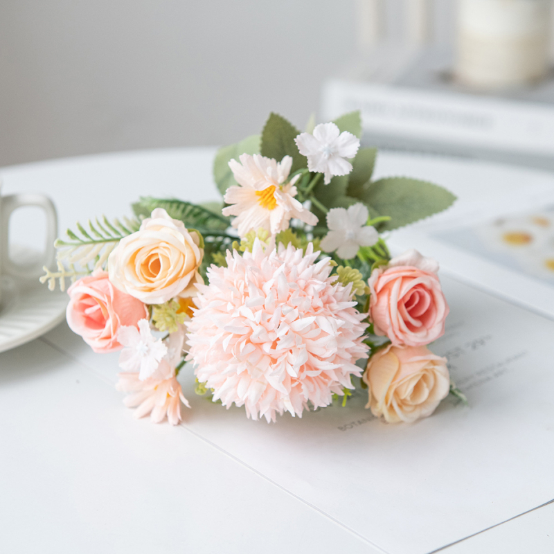 Bukete svilenih cvjetova Rose Pistil — vrsta: Rose, materijal: svilen cvjetovi, namjena: vjenčanja, vanjska dekoracija, rekviziti za fotografiranje