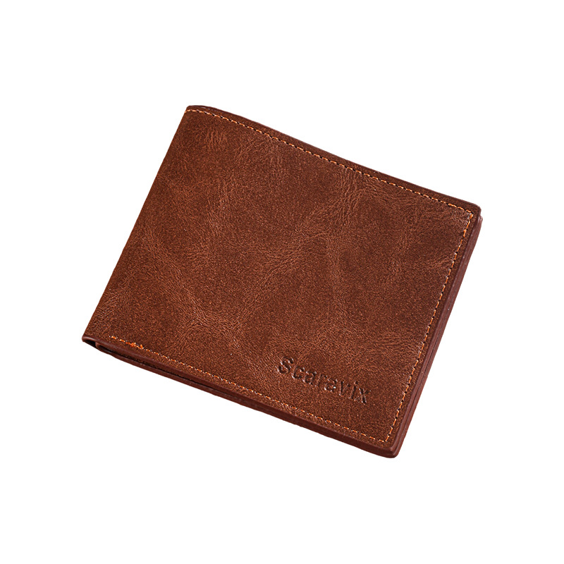 PU muški novčanik s ID/dokumentima, bifold dizajn, jednofarban uzorak, PU podstava, poslovni stil elitni