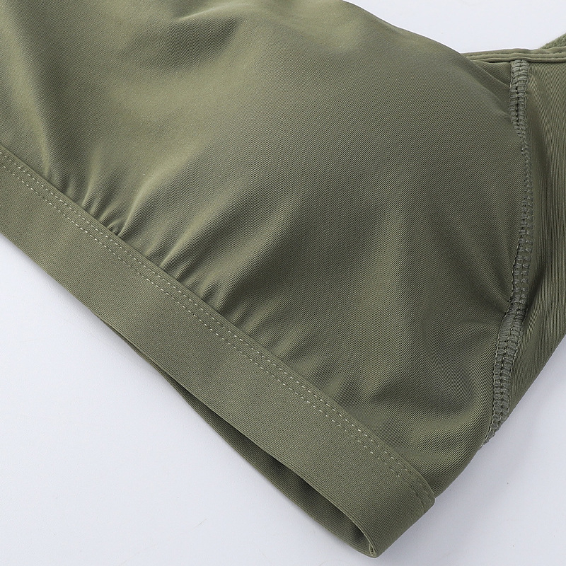 Ženski bešrameni bežični grudnjak za jogu s preklopom preko prsa, prozračan Ice Silk materijal, 3/4 košarica s tankim oblikom, lijep leđa, inspiriran korejskim/japanskim stilom