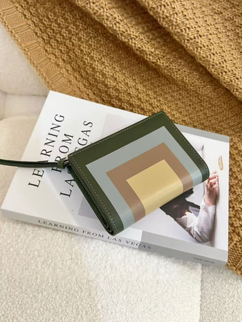 BBYANG Portofel din piele de primul strat, cu buzunar pentru carduri cu fermoar parțial și compartiment pentru monede (2025)