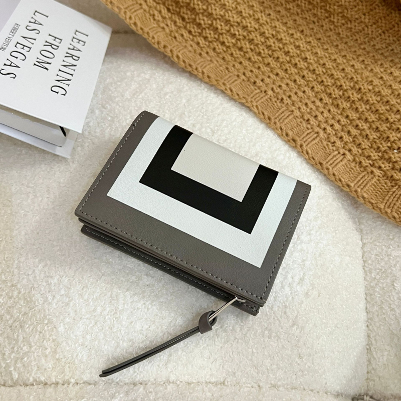 BBYANG Portofel din piele de primul strat, cu buzunar pentru carduri cu fermoar parțial și compartiment pentru monede (2025)