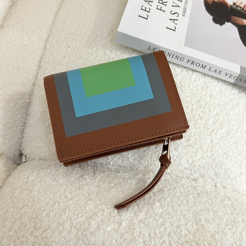 BBYANG Portofel din piele de primul strat, cu buzunar pentru carduri cu fermoar parțial și compartiment pentru monede (2025)